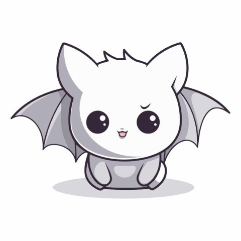 cute bat character cartoon vector illustration graphic design ve