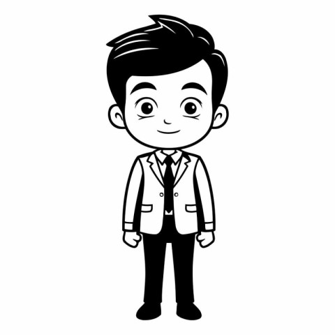 businessman avatar cartoon character vector illustration graphic