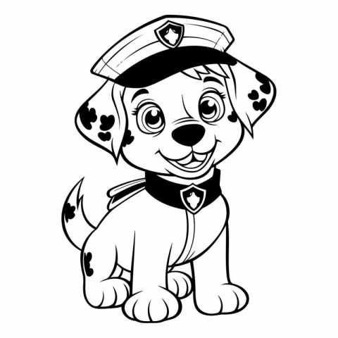 Puppy in the form of a police officer