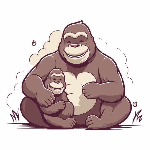 Gorilla and a heart for your design.