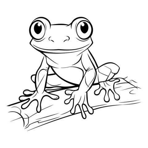 Frog - Coloring book for children.