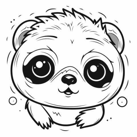 Cute little hamster. Hand drawn vector illustration in cartoon s