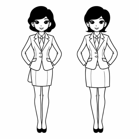 business woman with executive clothes cartoon vector illustratio