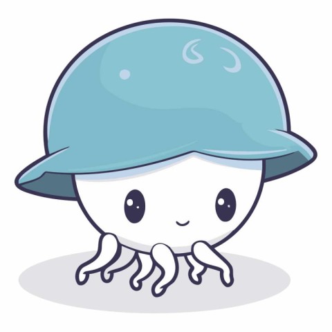 Octopus cartoon design. Kawaii expression cute character Vector