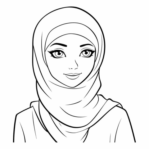 Beautiful muslim woman with hijab of a muslim woman.