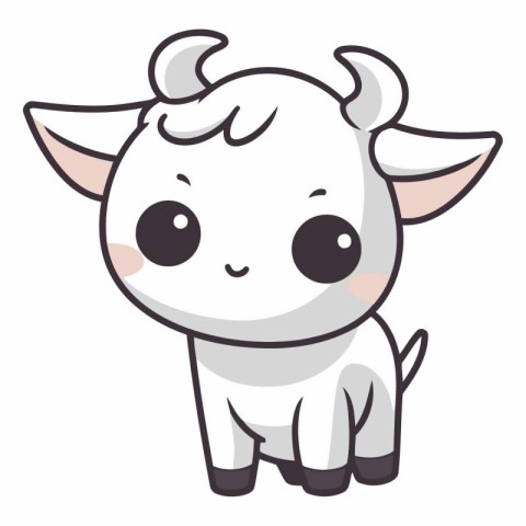 cute little goat isolated icon vector illustration designicon ve