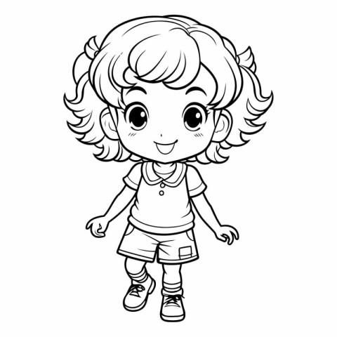 child. clipart. little. kid. girl. drawing. character. young. pe