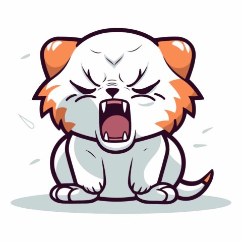 Angry Lion Cartoon Mascot Character.