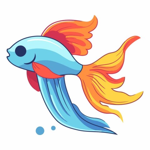 Goldfish icon. Cartoon illustration of goldfish vector icon for