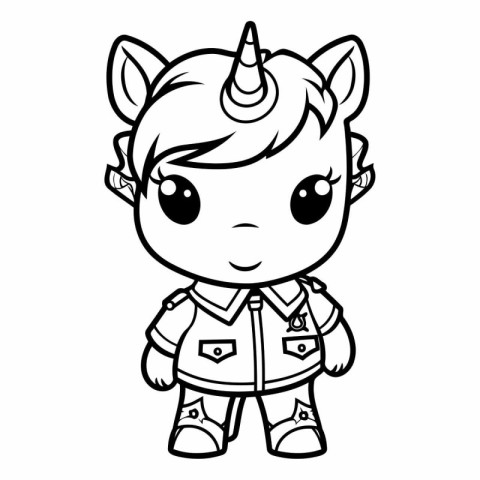 Unicorn Cartoon Mascot Character.