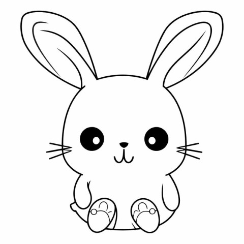 cute rabbit animal cartoon vector illustration graphic design ve