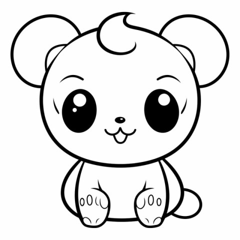 Coloring book for children: Cute koala