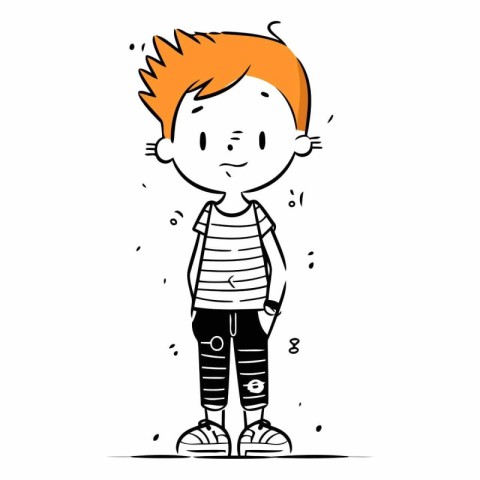 Cute little boy with red hair and freckles.