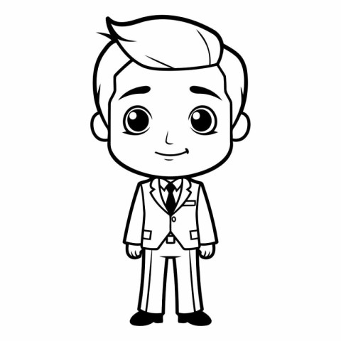 businessman cartoon character on white background eps10