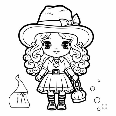 Coloring Page Outline Of Cute Leprechaun Girl