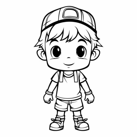 cute little boy cartoon character vector illustration graphic de