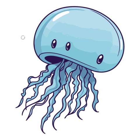 Jellyfish icon. Cartoon illustration of jellyfish vector icon fo