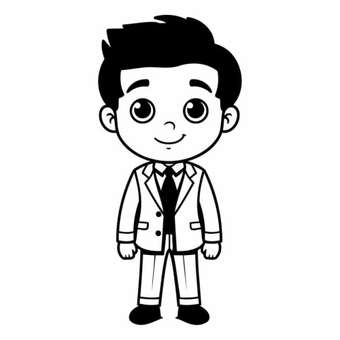 cute little boy student character vector illustration design vec