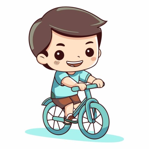 Boy riding bicycle of a boy on a bicycle.