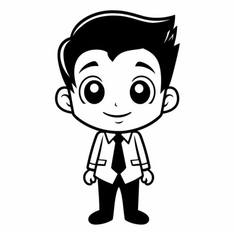 cute boy cartoon on white background graphic design.