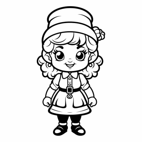 Coloring Page Outline Of Cute Leprechaun Girl