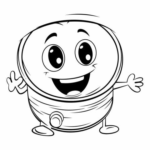 Cartoon astronaut on a white background of a cartoon astronaut.