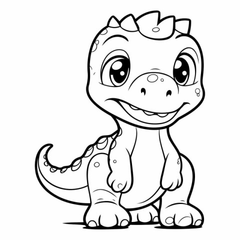 Cute Dinosaur Cartoon Mascot Character Vector Illustration for C