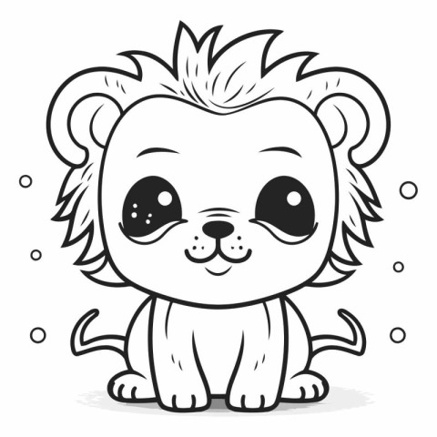 Cute Lion Cartoon Mascot Character Vector Illustration EPS10