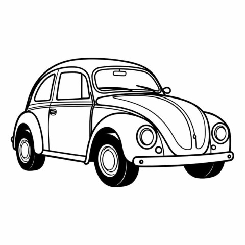 Retro car icon. Cartoon illustration of retro car vector icon fo