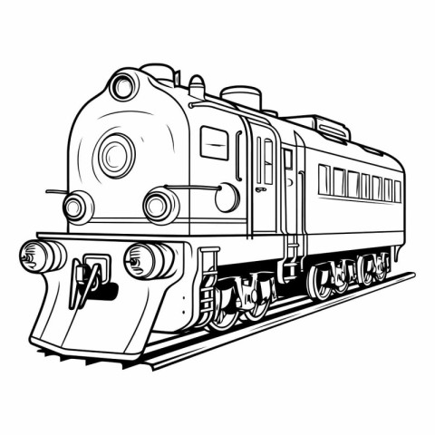 Locomotive icon. Cartoon illustration of locomotive vector icon