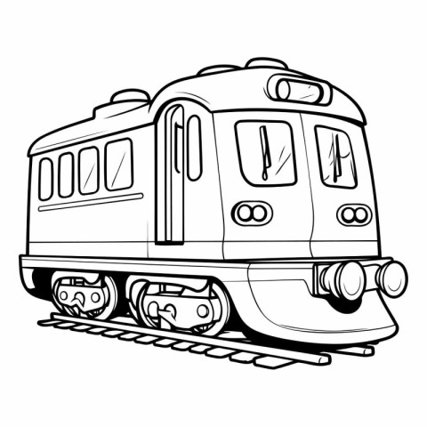 Train icon. Outline illustration of train vector icon for web de