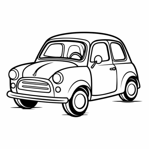 Retro car icon. Cartoon illustration of retro car vector icon fo