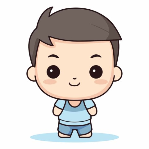 cute little boy cartoon vector illustration eps10 graphic design