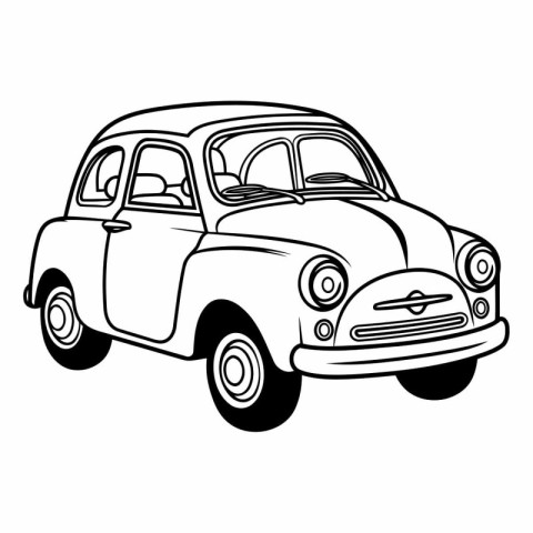 Retro car icon. Cartoon illustration of retro car vector icon fo