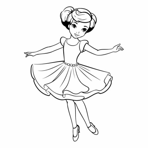 Cute little ballerina in a tutu.