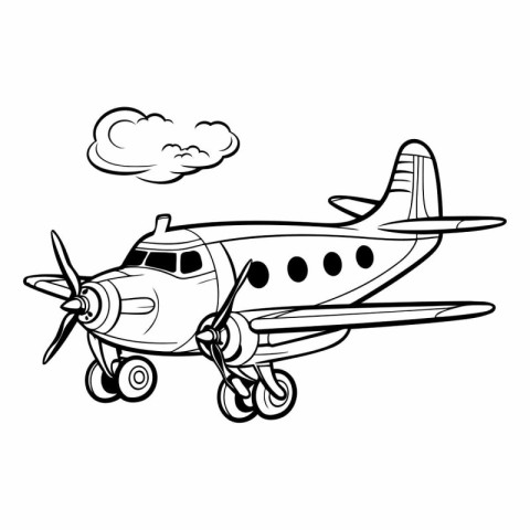 Airplane icon. Cartoon illustration of airplane vector icon for