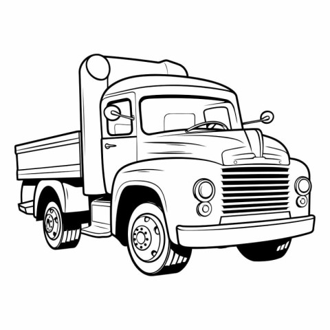 Truck icon. Cartoon illustration of truck vector icon for web de