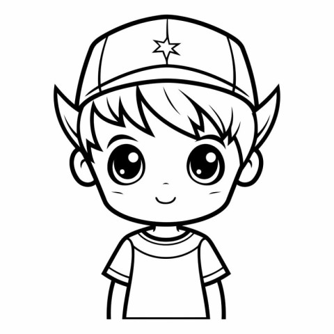 cute little boy with elf costume vector illustration design vect