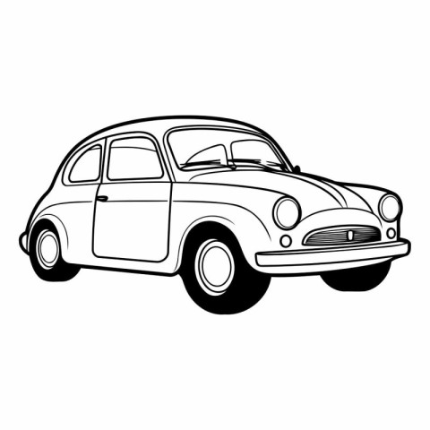 Retro car icon. Cartoon illustration of retro car vector icon fo