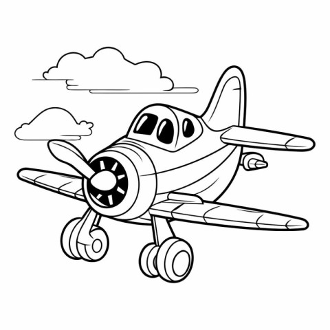 Airplane icon. Cartoon illustration of airplane vector icon for