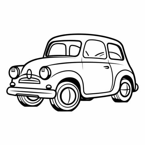 Retro car icon. Cartoon illustration of retro car vector icon fo