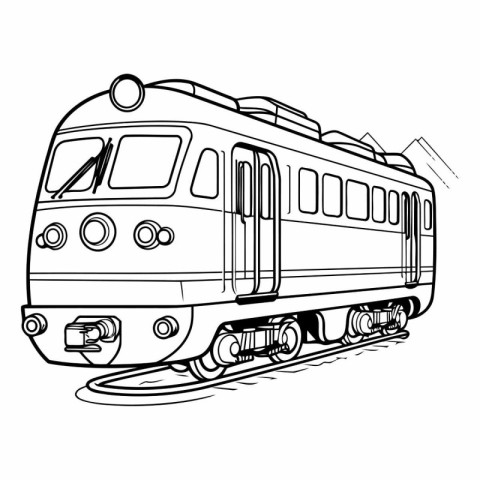 Train icon of a train. Hand drawn train.