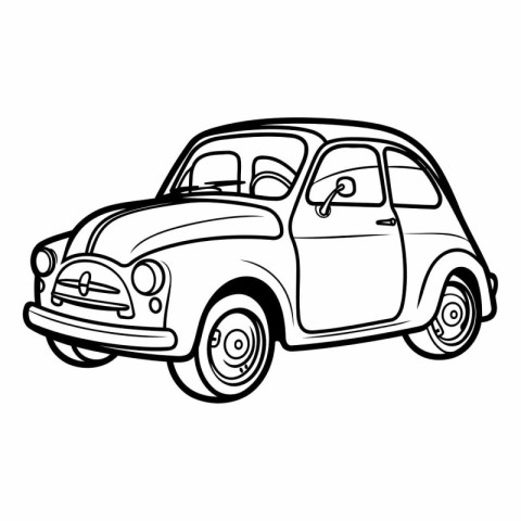 Retro car icon. Outline illustration of retro car vector icon fo