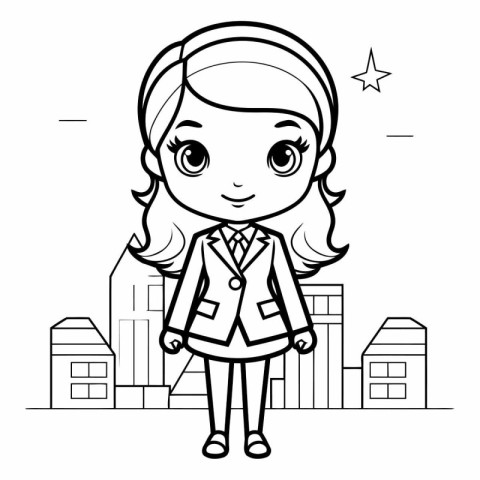 Schoolgirl cartoon design. Kid childhood little people lifestyle