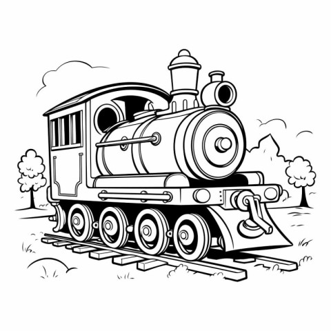 Vintage Steam Locomotive on the Railway