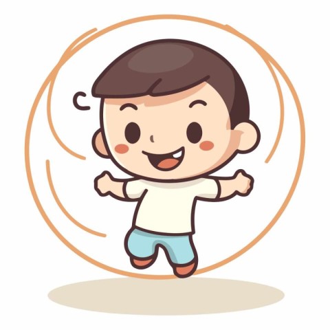 cute boy cartoon character vector design illustration.
