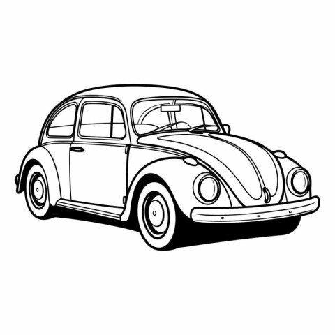 Retro car icon. Cartoon illustration of retro car vector icon fo