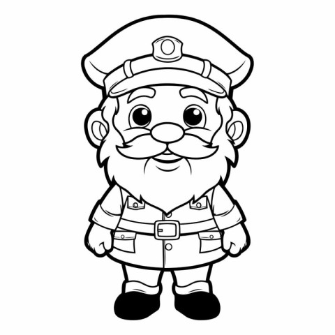 sailor. captain. pirate. beard. costume. character. man. drawing