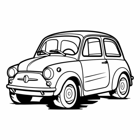 Retro car on a white background. eps