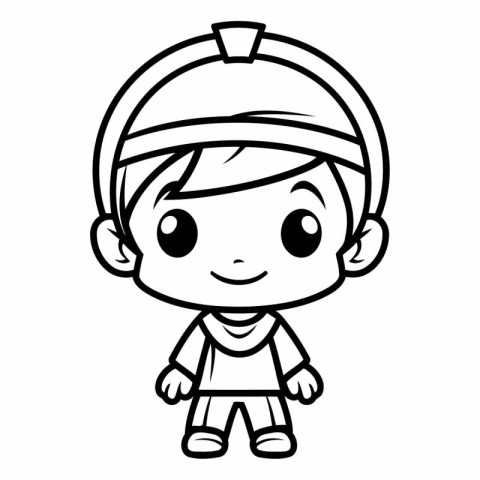 cute little boy cartoon vector illustration graphic design vecto